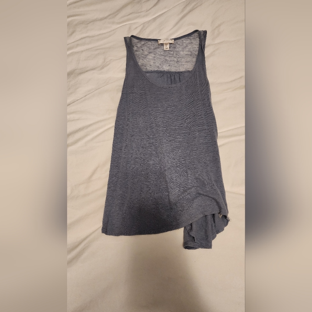 Blue knit tank top